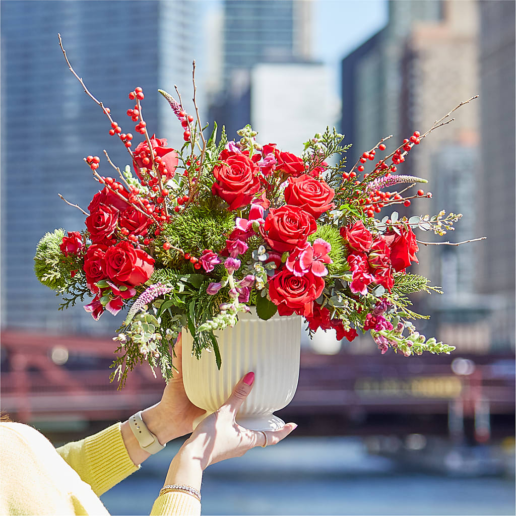 Big Red Bow Bouquet – A Little Bit Of Love, Hanover PA