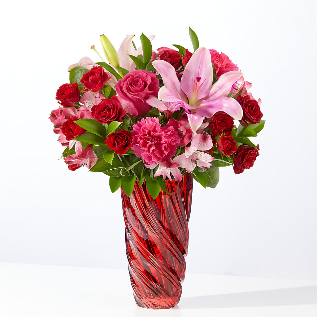 In Love Bouquet with Luxe Swirl Vase – A Little Bit Of Love, Hanover PA