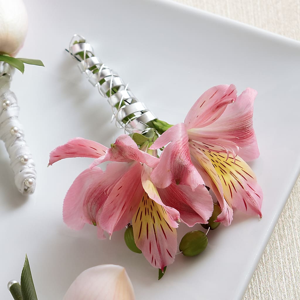 Pink Peruvian Lily Boutonniere – A Little Bit Of Love, Hanover PA
