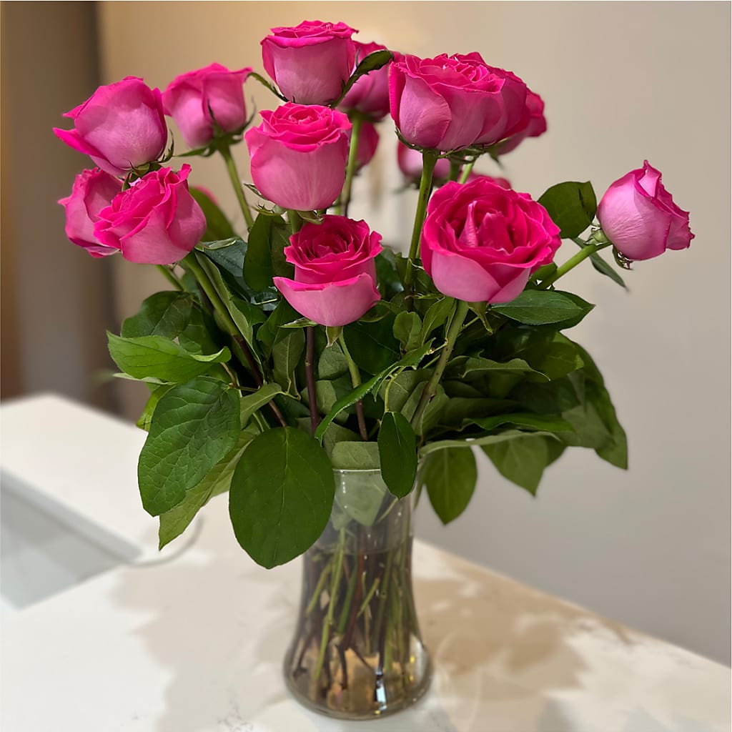 Long Stem Pink Rose Bouquet –  A Little Bit Of Love, Hanover PA