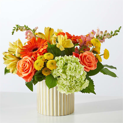 Autumn Sunshine Bouquet with Ivory Vase –  A Little Bit Of Love, Hanover PA