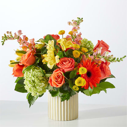 Autumn Sunshine Bouquet with Ivory Vase –  A Little Bit Of Love, Hanover PA