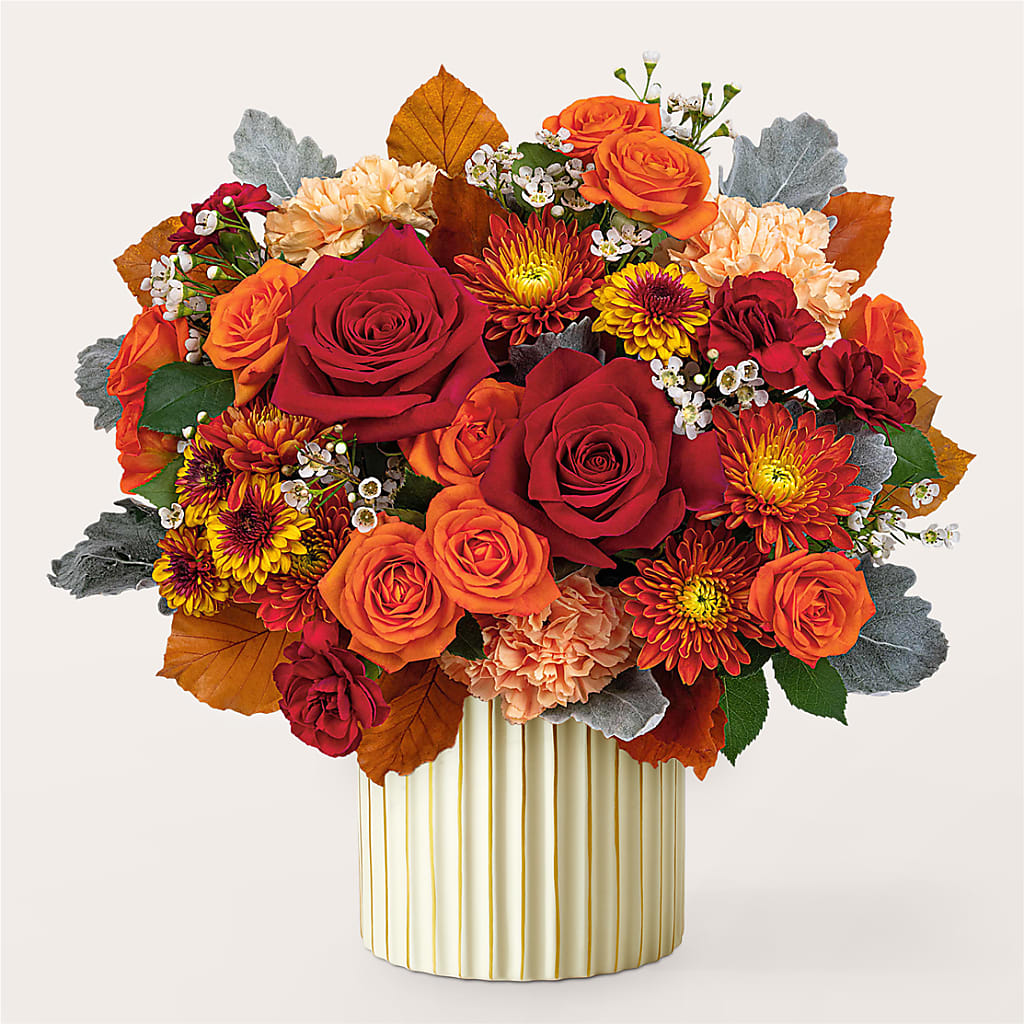 Merlot Bouquet with Ivory Vase –  A Little Bit Of Love, Hanover PA