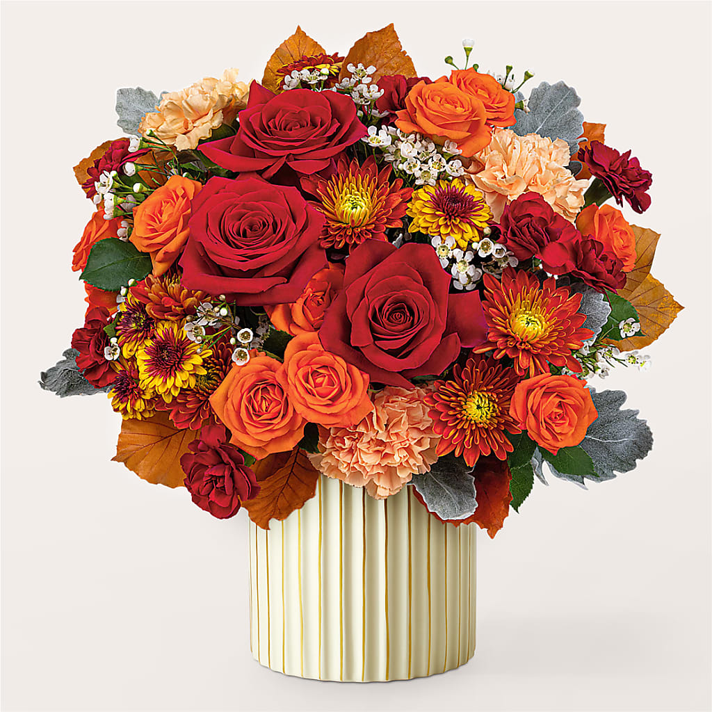 Merlot Bouquet with Ivory Vase –  A Little Bit Of Love, Hanover PA