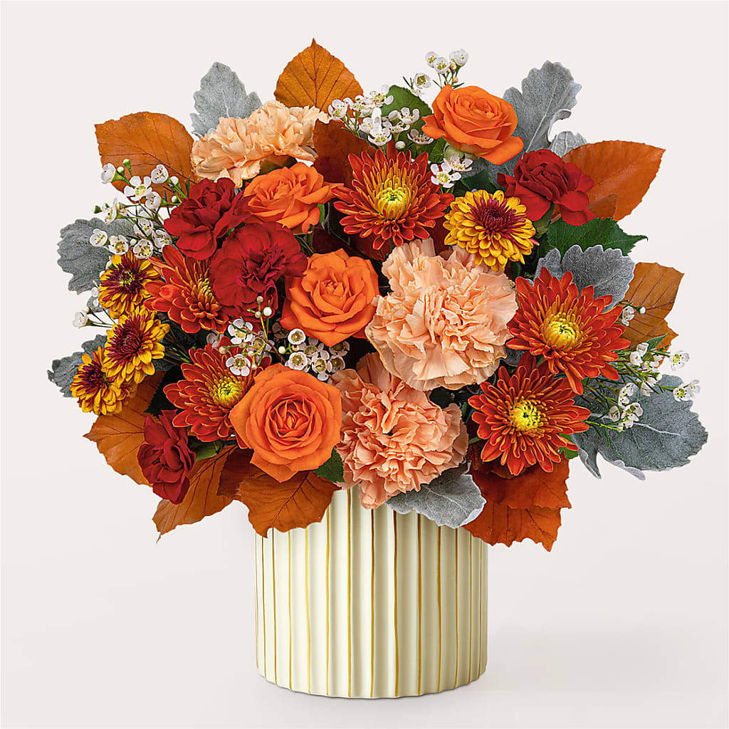 Merlot Bouquet with Ivory Vase –  A Little Bit Of Love, Hanover PA