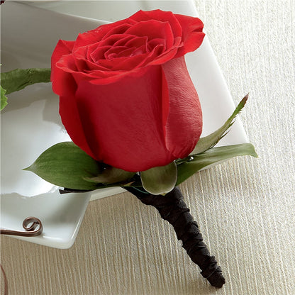 Red Rose Boutonniere –  A Little Bit Of Love, Hanover PA